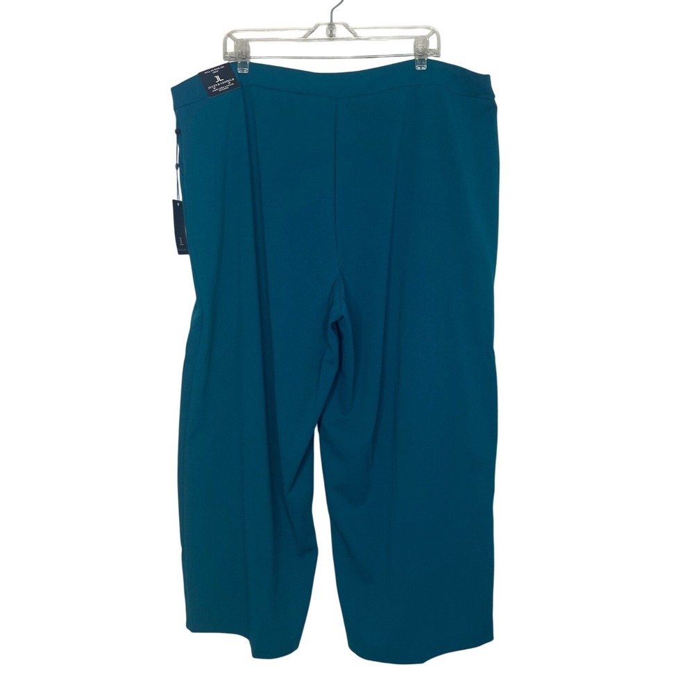 Jules & Leopold Pants Womens 3X Teal Pull On Wide Leg Crop Casual Minimalist New